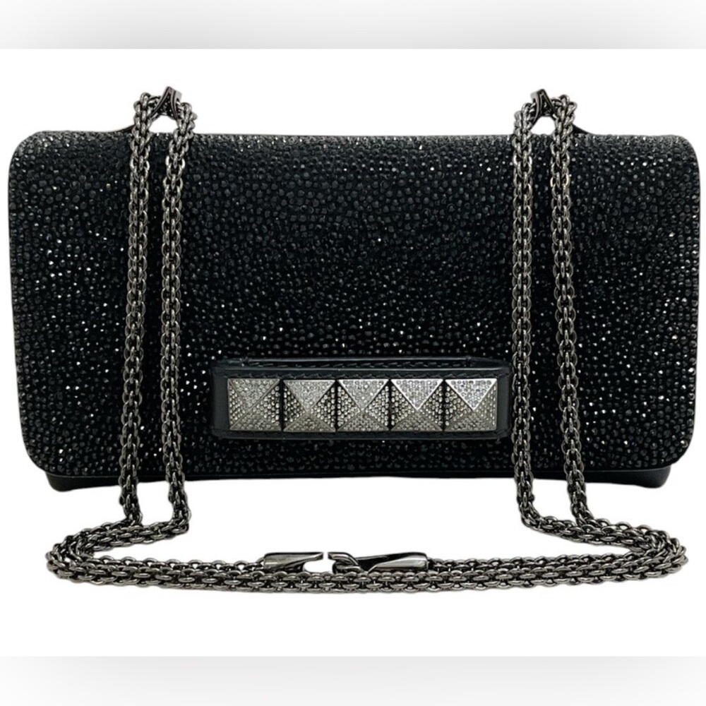 Authentic Valentino Garavani Va Va Voom Rockstud Clutch Crossbody Bag